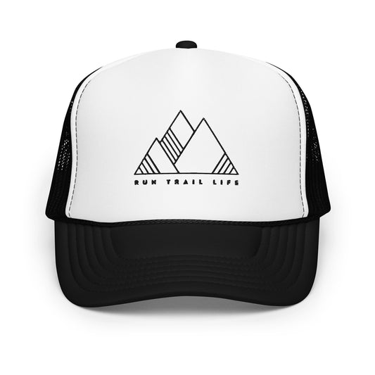 RTL Foam Trucker Hat - Black Logo - RunTrailLife