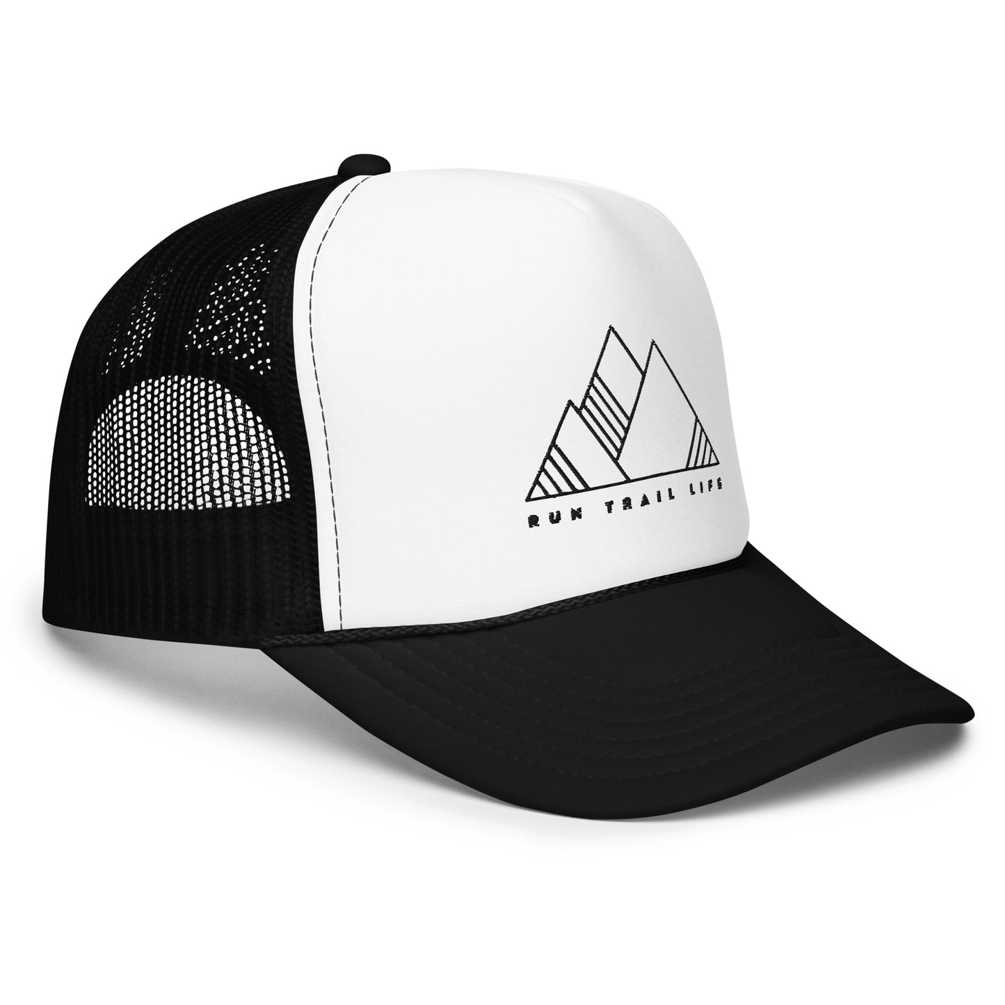 RTL Foam Trucker Hat - Black Logo - RunTrailLife