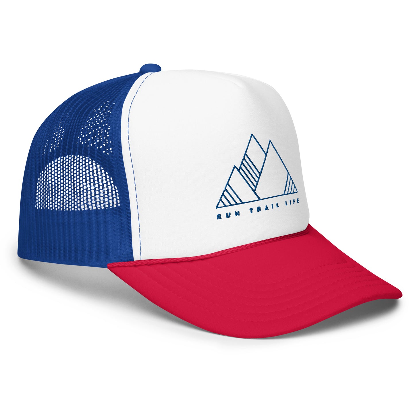 RTL Foam Trucker Hat - Navy Blue Logo - RunTrailLife
