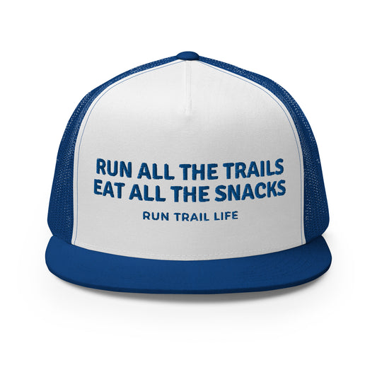Eat all the Snacks Trucker - Navy - RunTrailLife