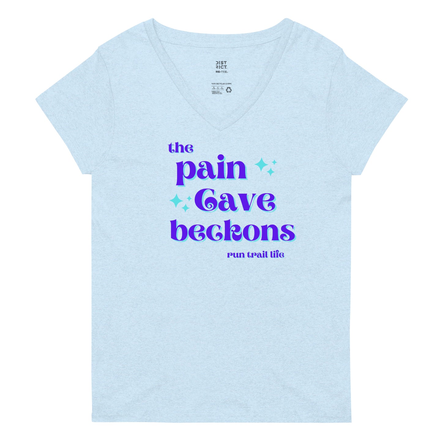 The Pain Cave Beckons Women’s recycled v-neck t-shirt - RunTrailLife