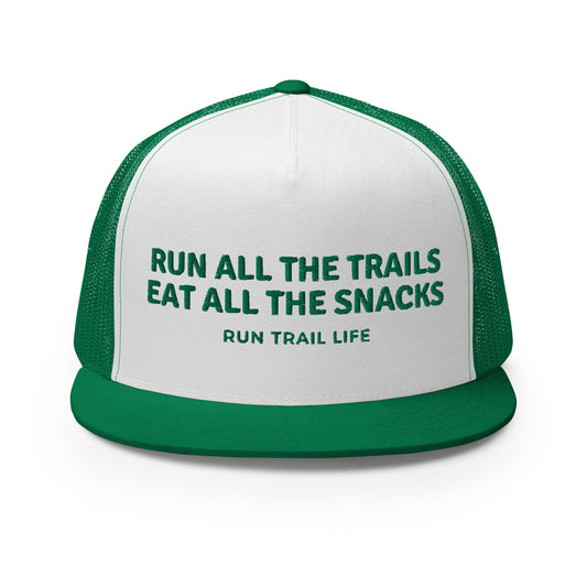 Eat all the Snacks Trucker - Green