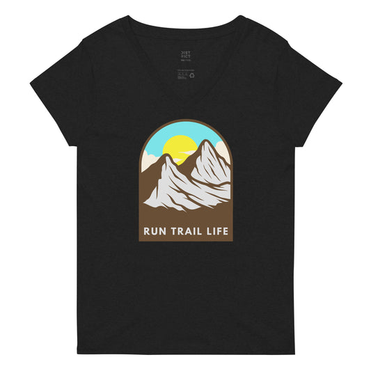 Mountains & Sun Women’s recycled v-neck t-shirt