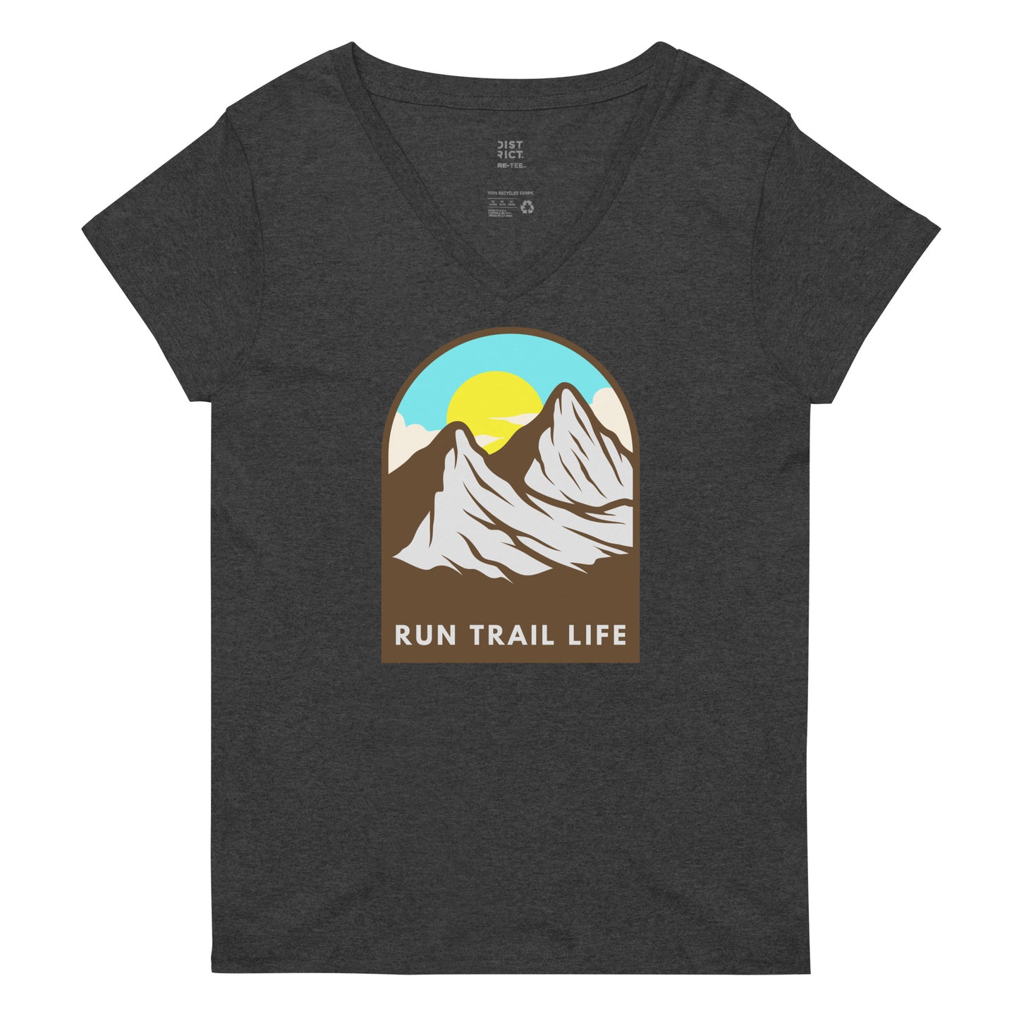 Mountains & Sun Women’s recycled v-neck t-shirt