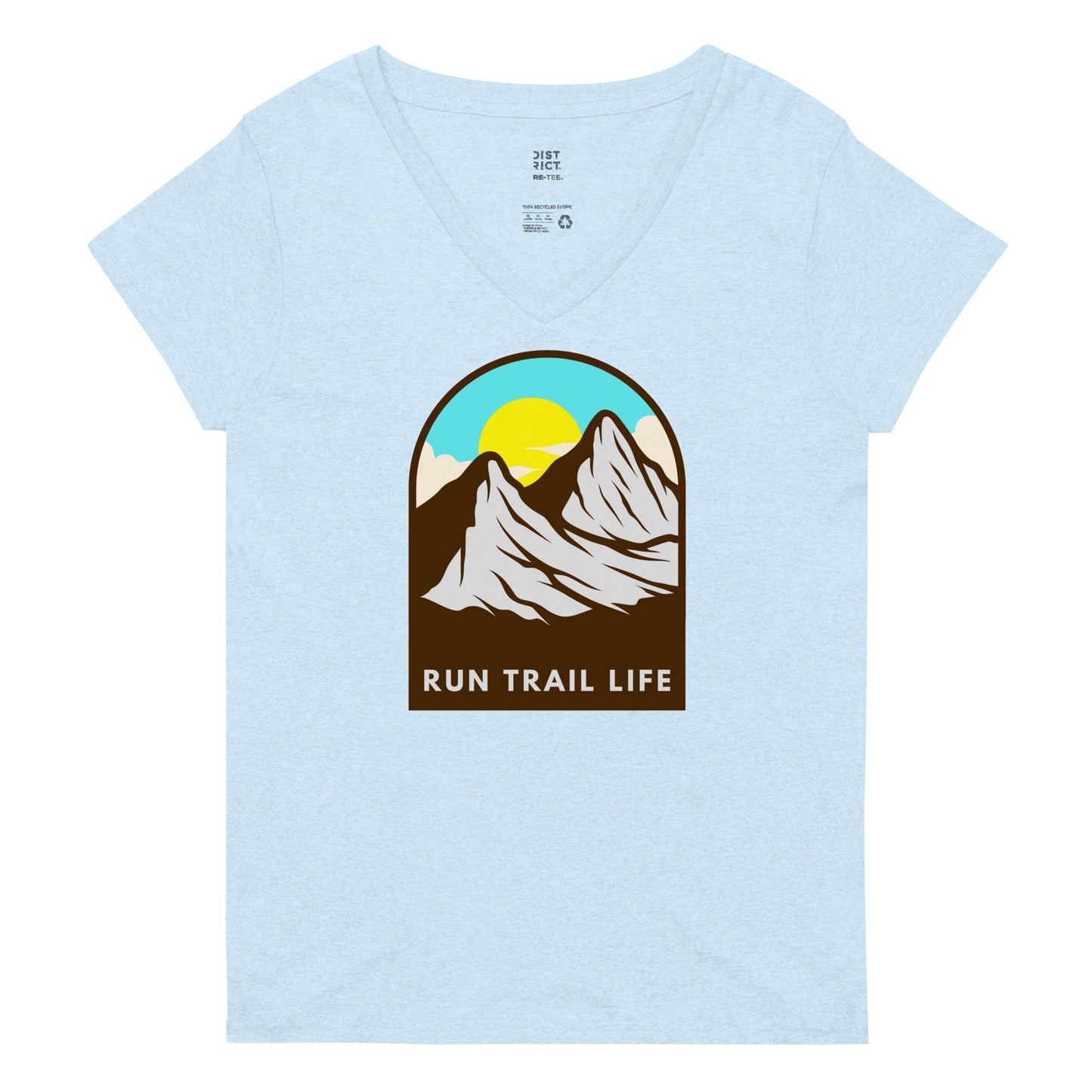 Mountains & Sun Women’s recycled v-neck t-shirt