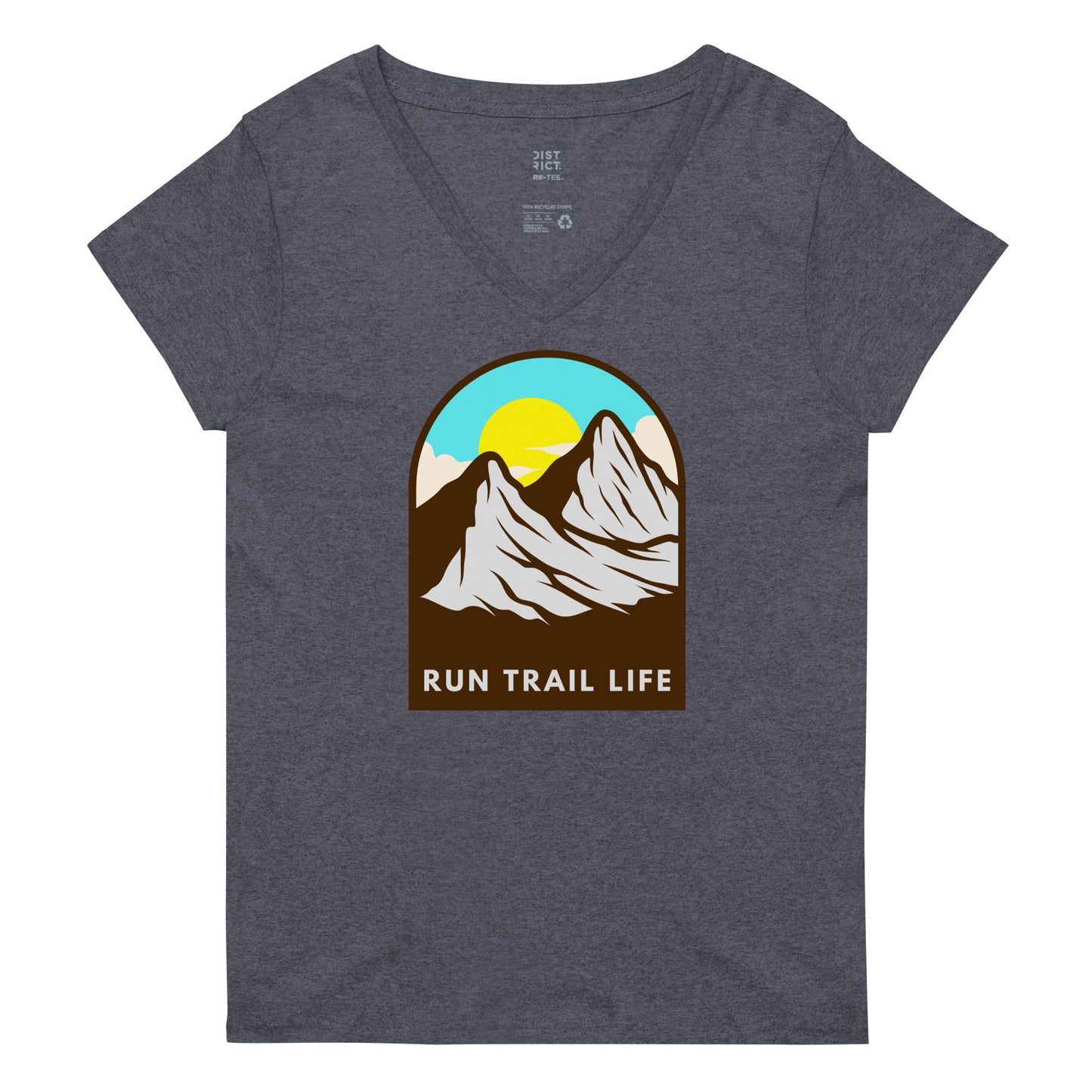 Mountains & Sun Women’s recycled v-neck t-shirt