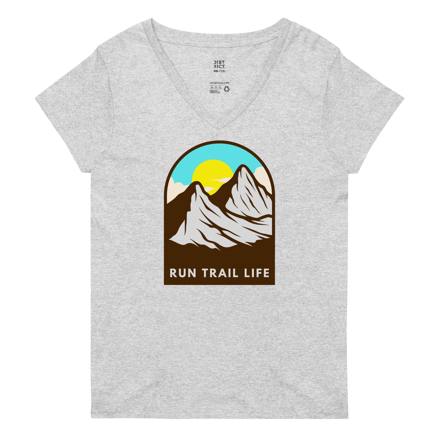 Mountains & Sun Women’s recycled v-neck t-shirt